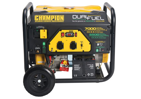Champion Power Dual Fuel Generator 7000 Running Watts 